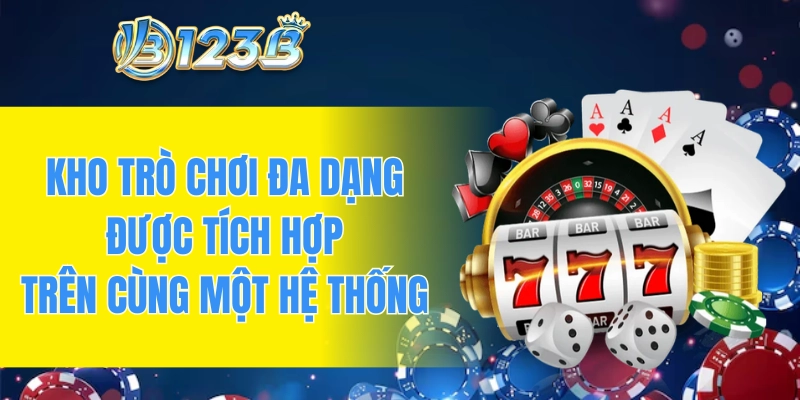 Kho trò chơi đa dạng được tích hợp trên cùng một hệ thống